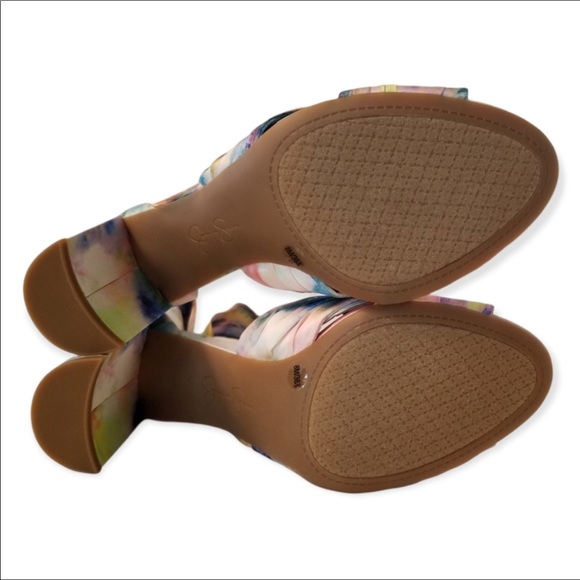 Jessica Simpson Tie Dye Wrap High Heels Sz 9 - Picture 3 of 4